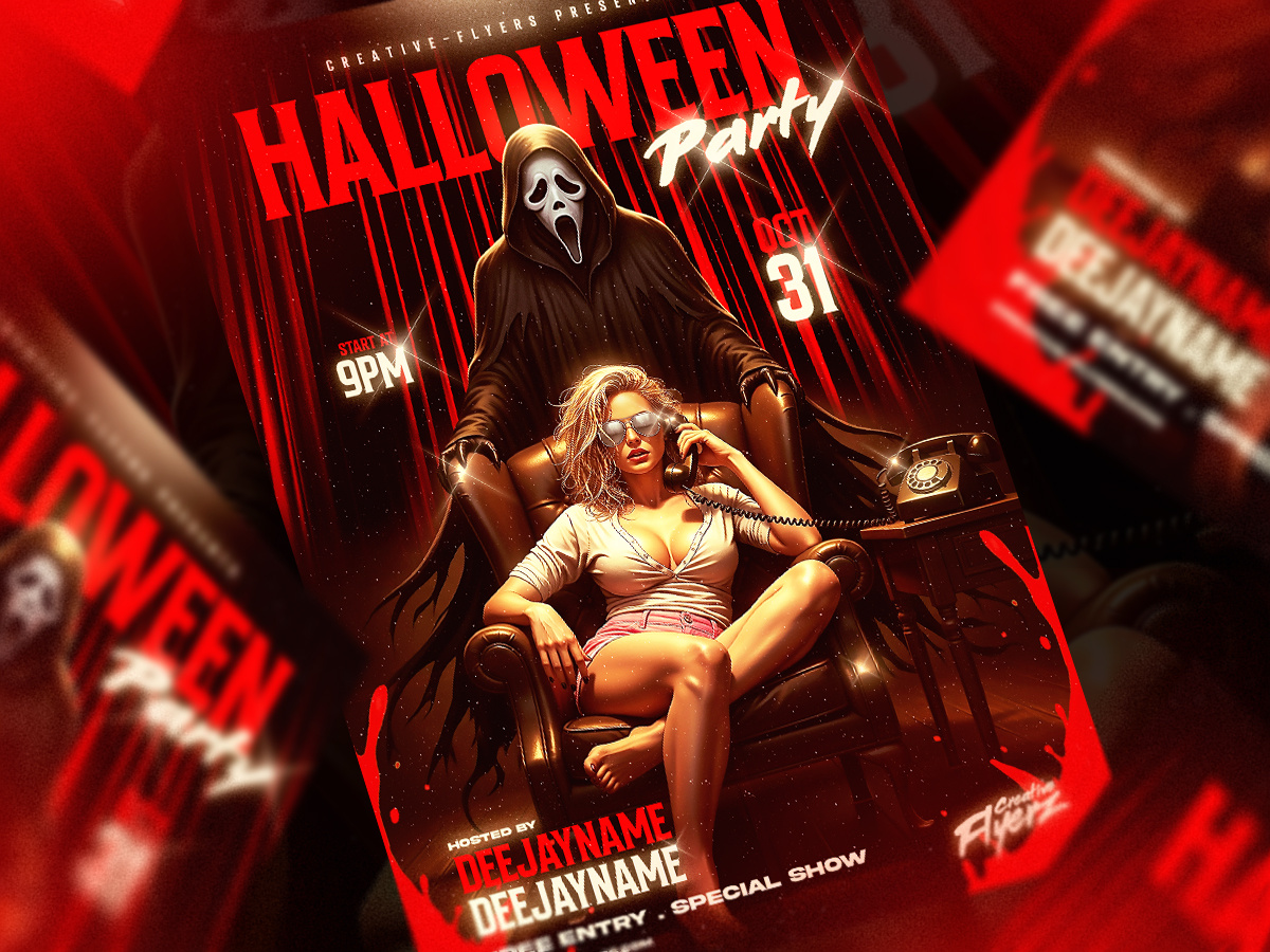 Thrilling Halloween Flyer (Psd)