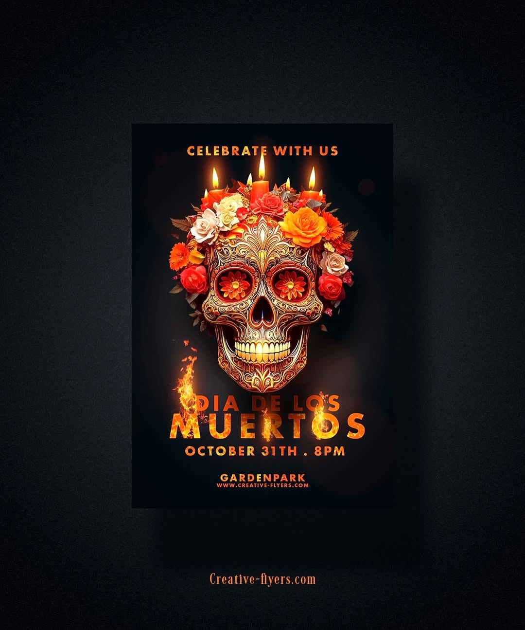 Dia de los muertos flyer Template