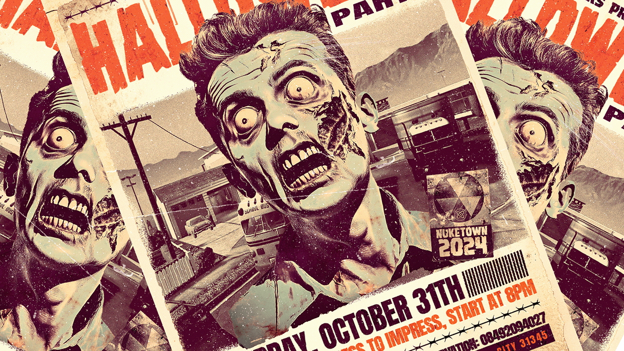 Halloween poster in classic 1950s style