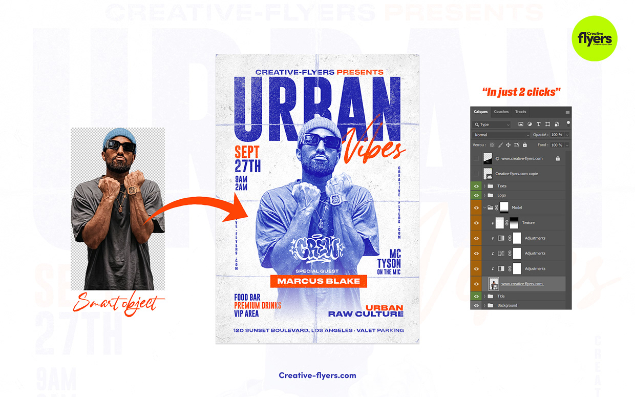 Urban Party PSD Flyer template Image 0