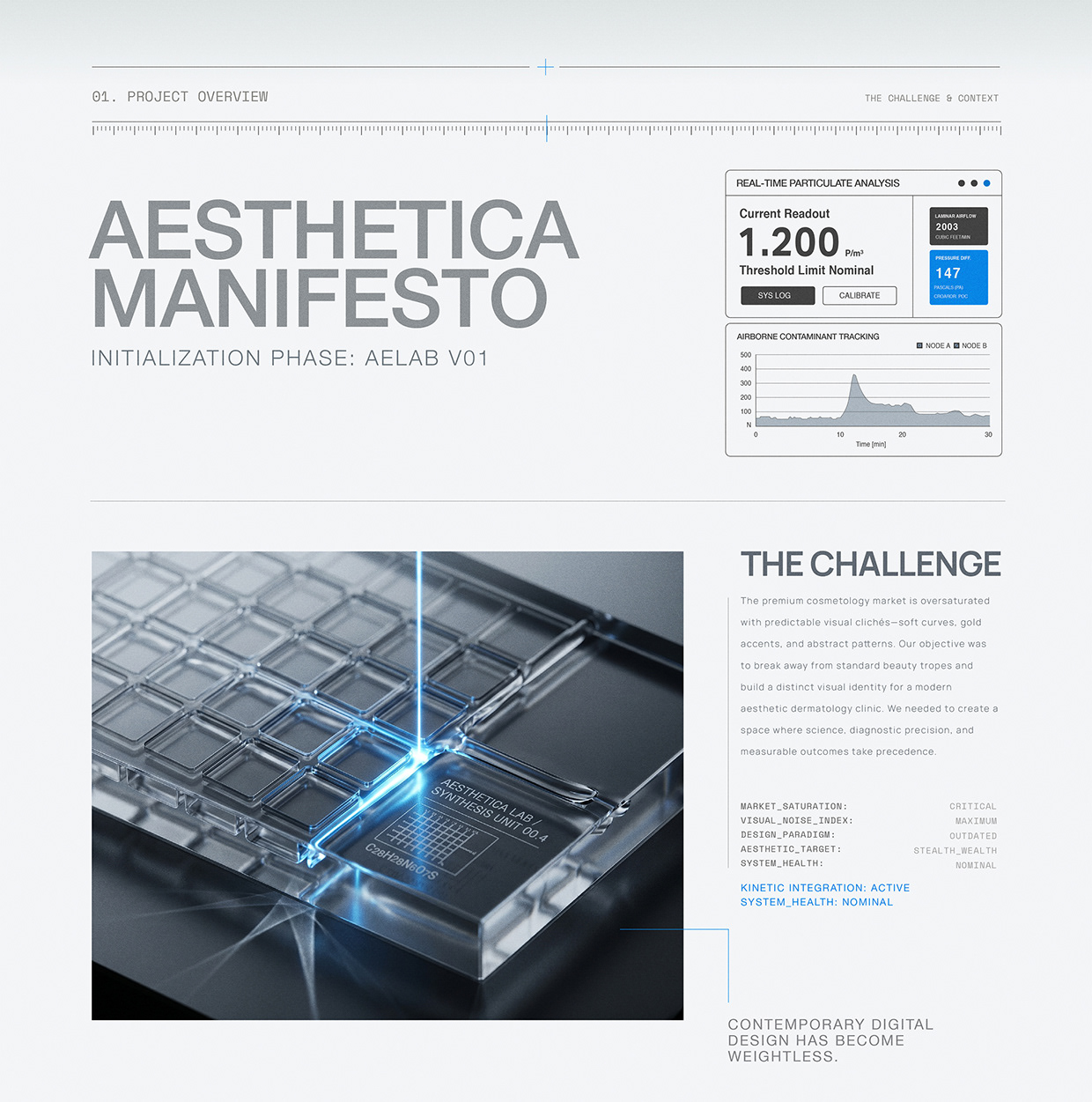 AELAB: Health Tech UI & Brutalist Medical Identity Image 1
