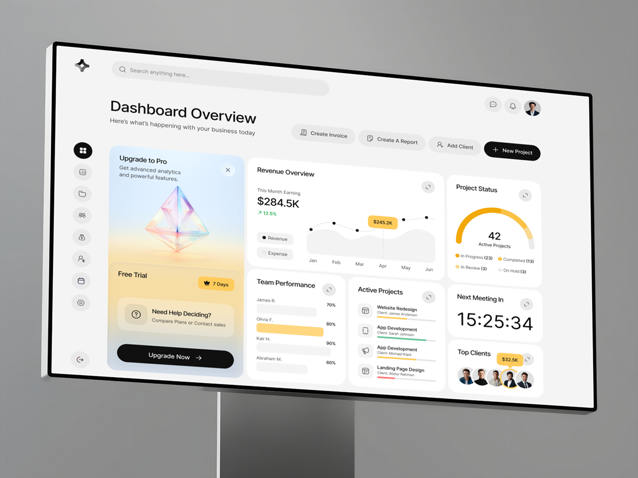 Agency Management Dashboard UI/UX Design Image 0