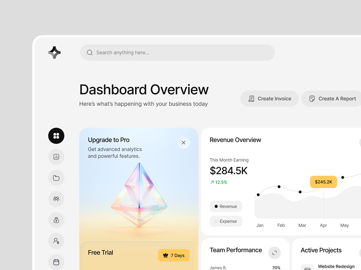 Agency Management Dashboard UI/UX Design Image 1