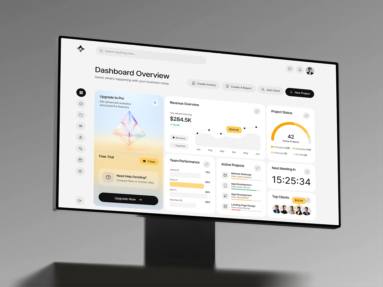Agency Management Dashboard UI/UX Design Image 4