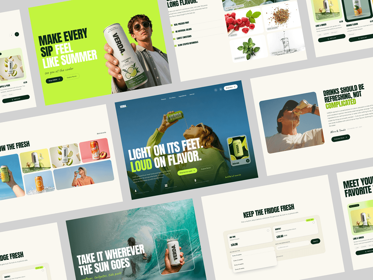 VERDA - Drink Ecommerce Website UI/UX Design Image 1