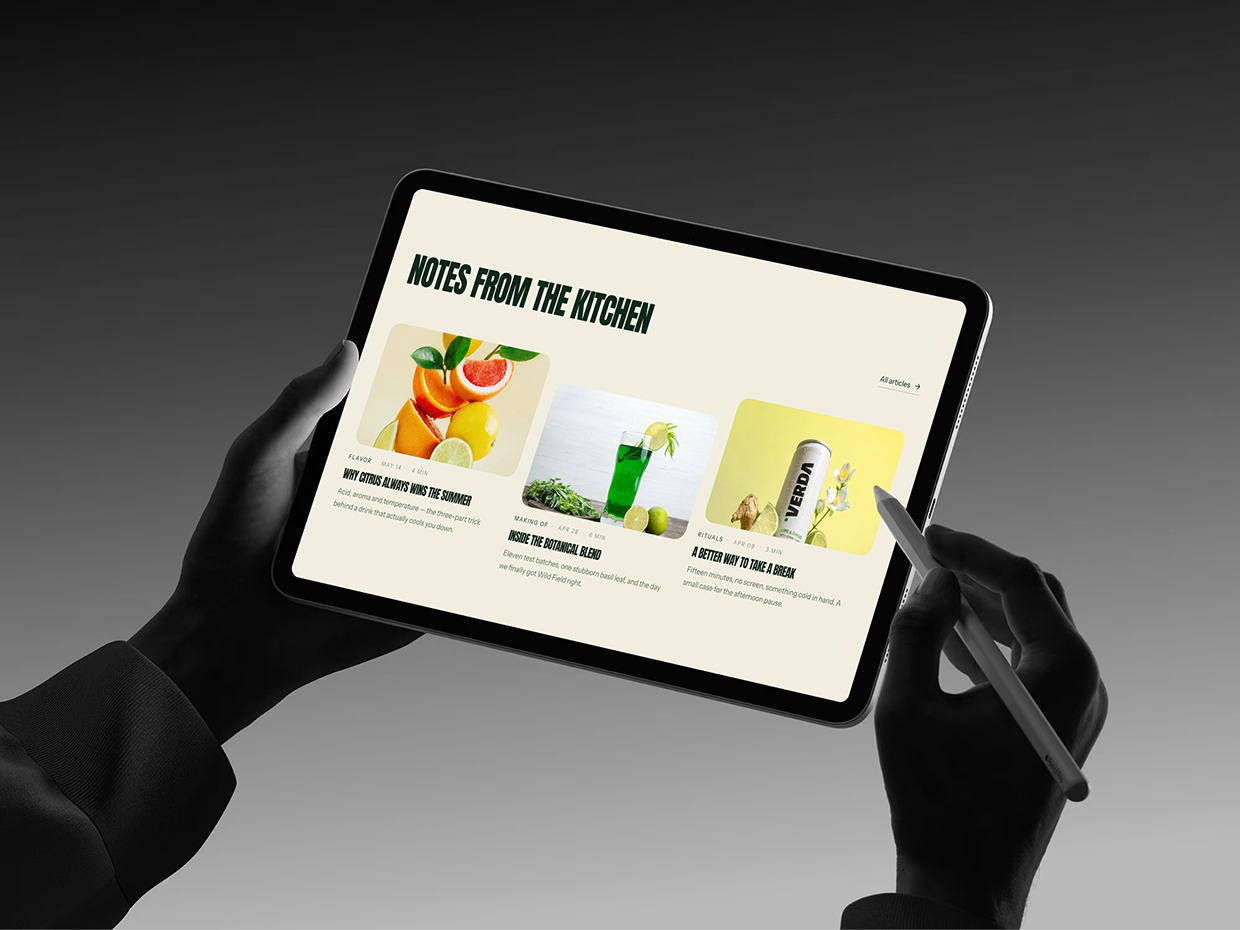 VERDA - Drink Ecommerce Website UI/UX Design Image 4