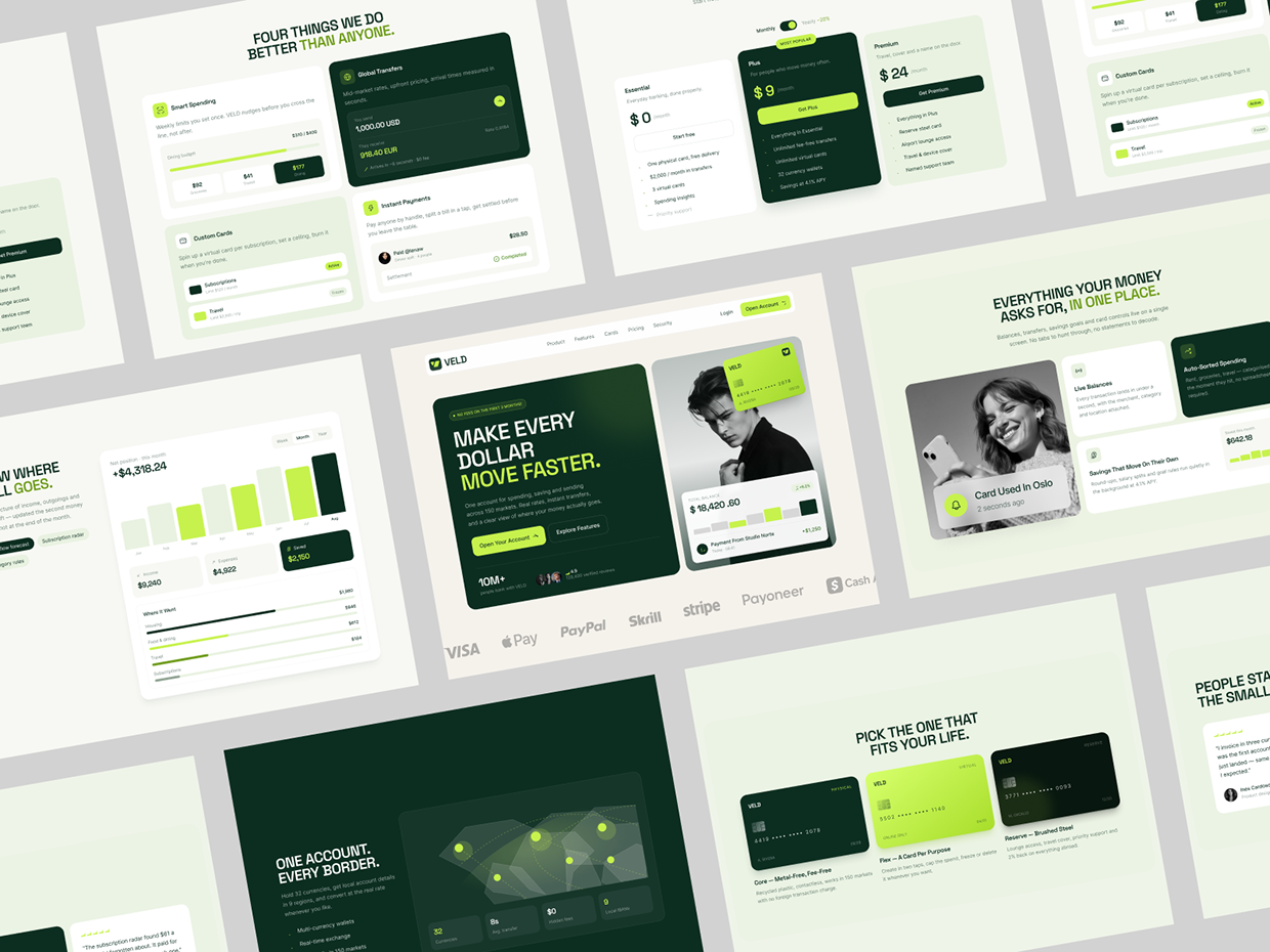 VELD - Fintech Website UI/UX Design Image 1