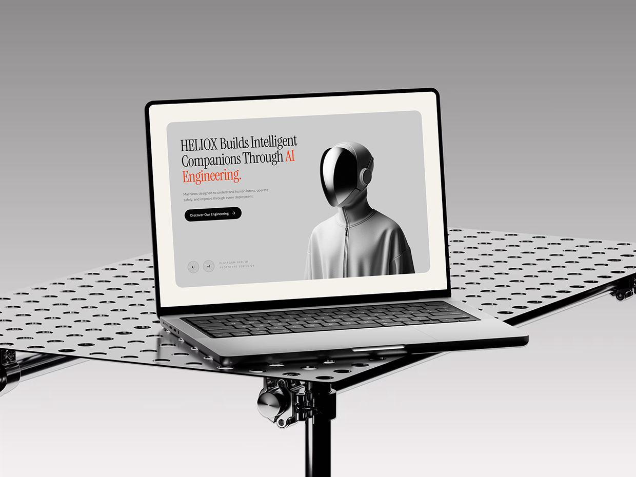 HelioX - AI Robotic Company Website UI/UX Design Image 3
