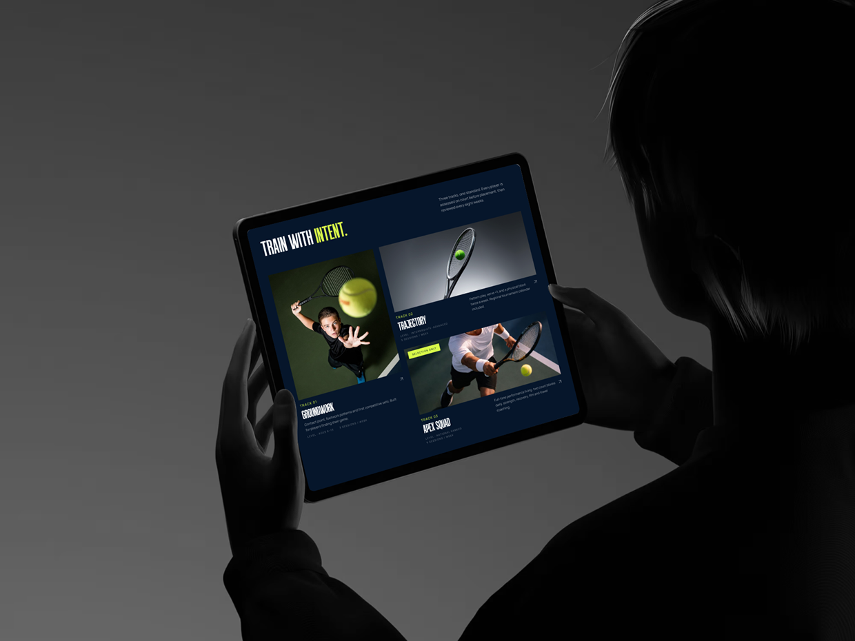 VANTAGE - Tennis Website UIUX Design Image 4