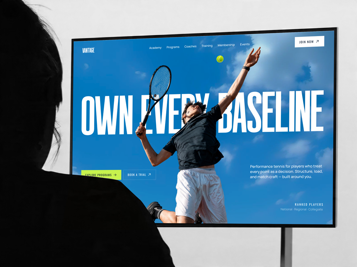 VANTAGE - Tennis Website UIUX Design Image 6