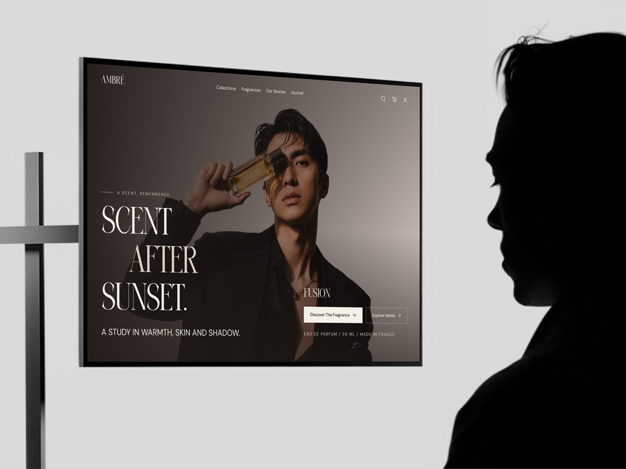AMBRE - Fragrance Ecommerce Website UI/UX Design Image 0