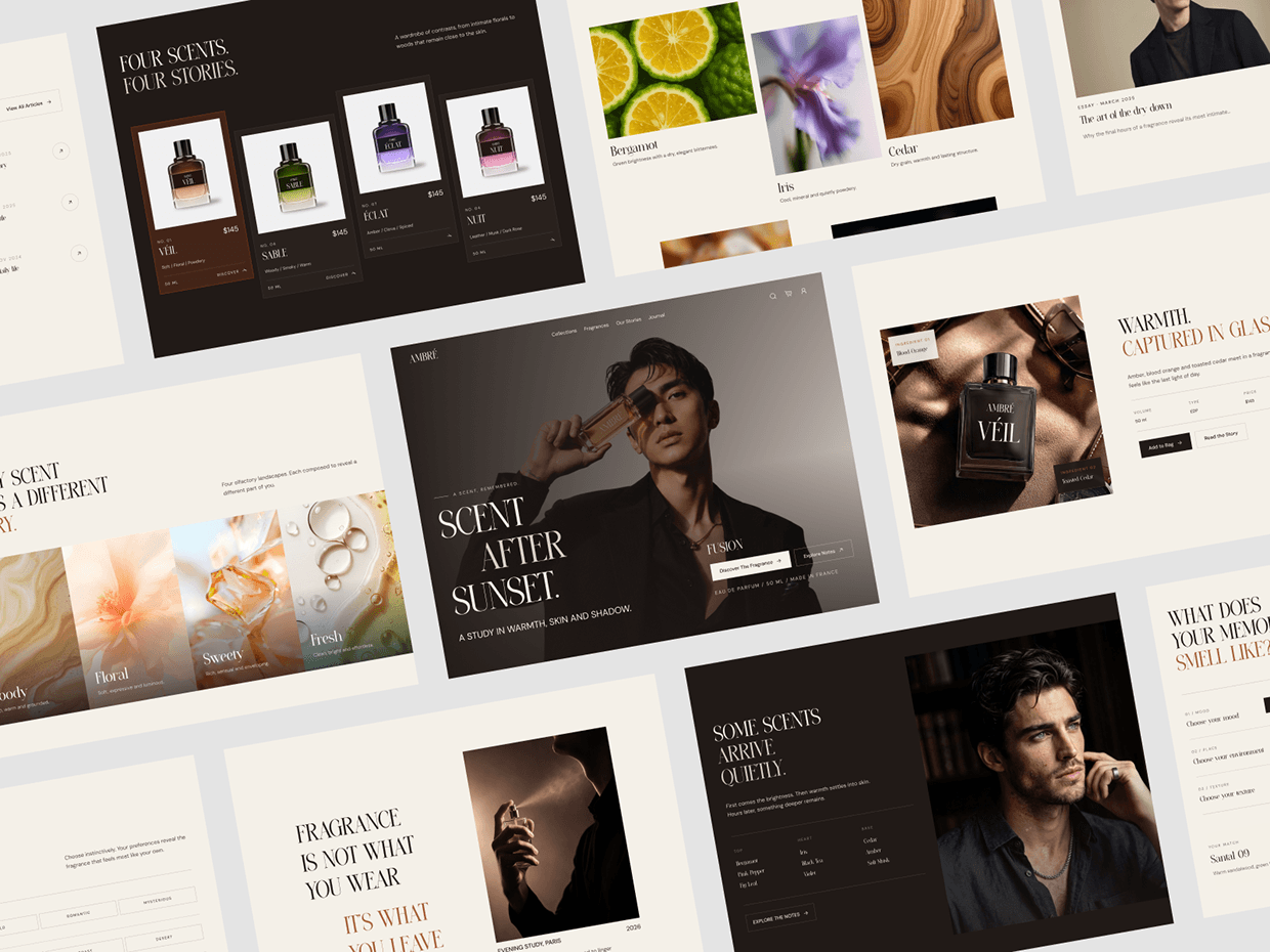 AMBRE - Fragrance Ecommerce Website UI/UX Design Image 2