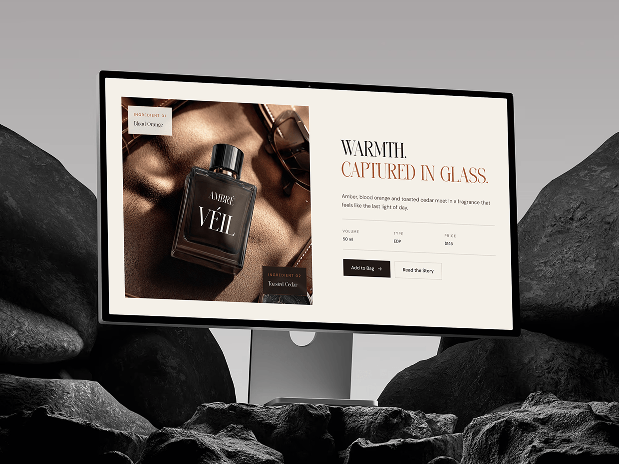 AMBRE - Fragrance Ecommerce Website UI/UX Design Image 3