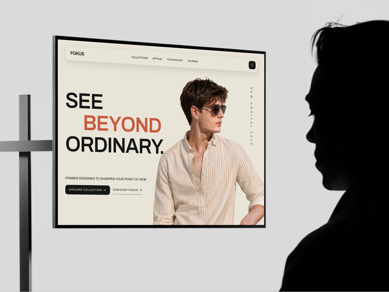 FOKUS - Eyewear Ecommerce Website UIUX Design Image 0