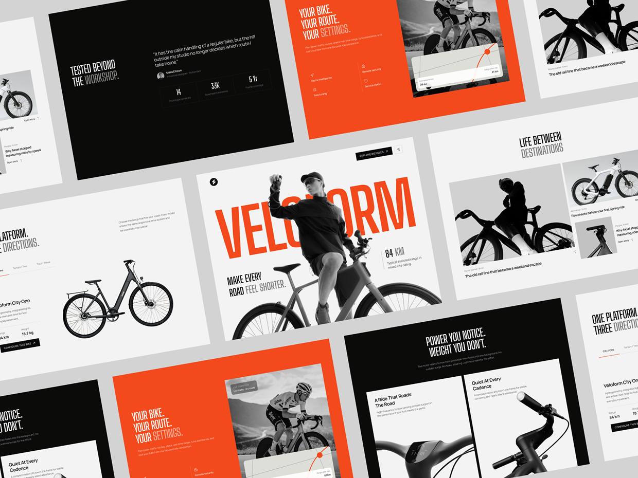 VELOFORM - Bicycle Website UIUX Design Image 1
