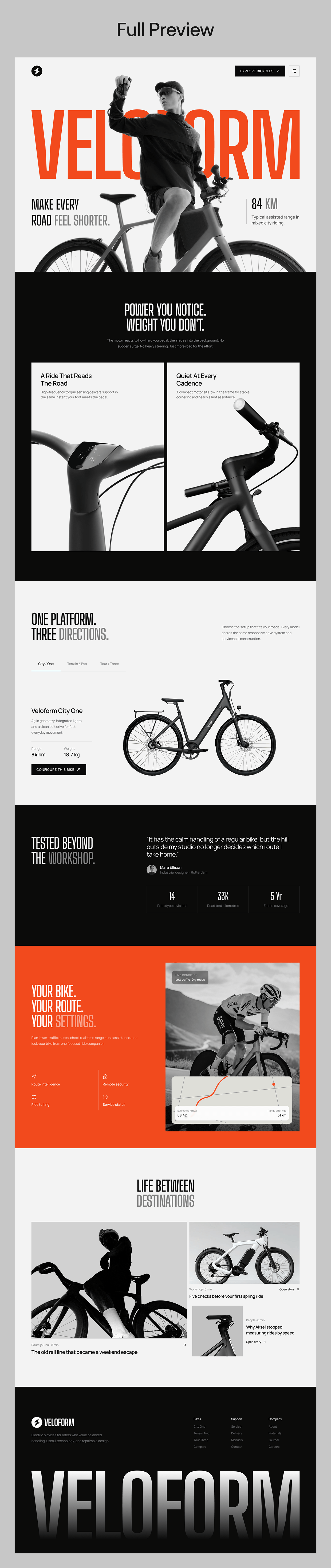 VELOFORM - Bicycle Website UIUX Design Image 7