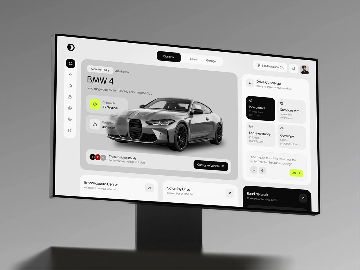 Car Rent Dashboard UIUX Design Image 0