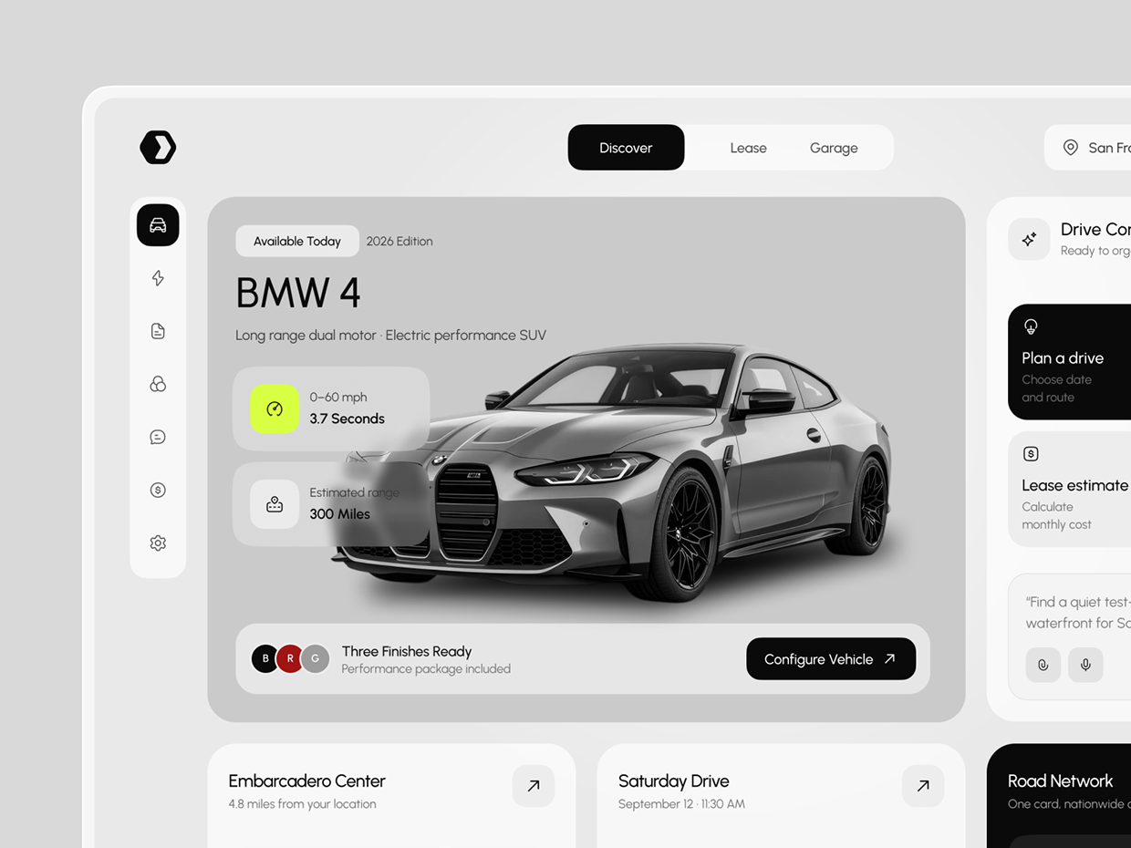 Car Rent Dashboard UIUX Design Image 1