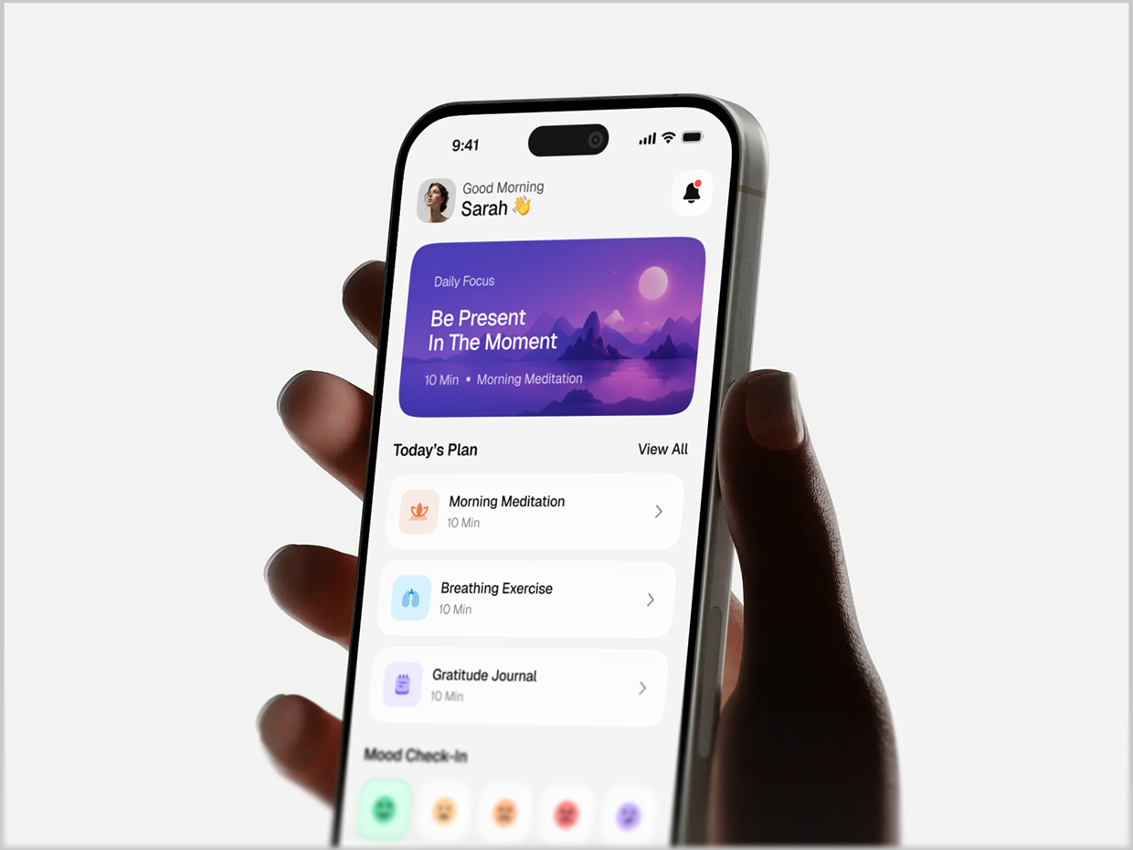 Meditation & Mindfulness App UIUX Design Image 0