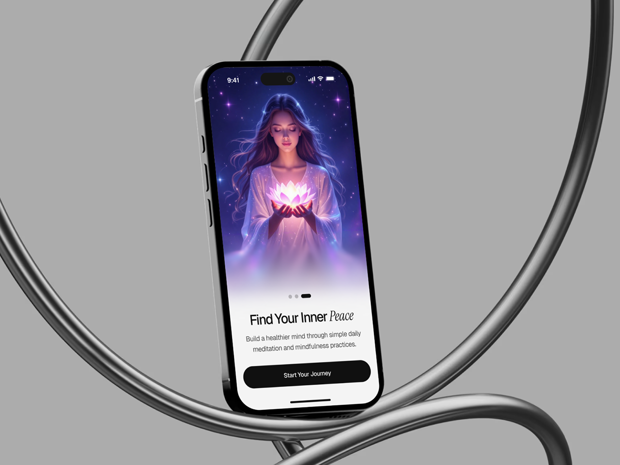 Meditation & Mindfulness App UIUX Design Image 1