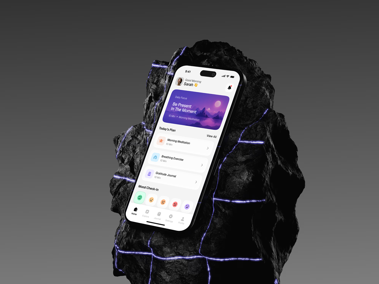 Meditation & Mindfulness App UIUX Design Image 2