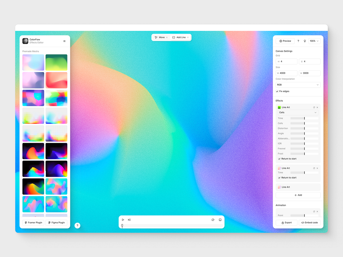 ColorFlow Gradient Mesh Editor