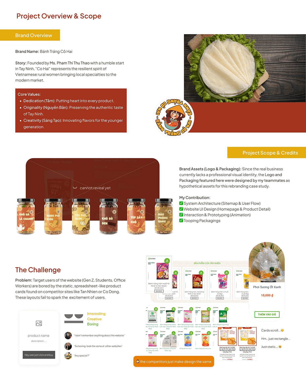 Banh Trang Co Hai | Interactive Food Website UI Image 0