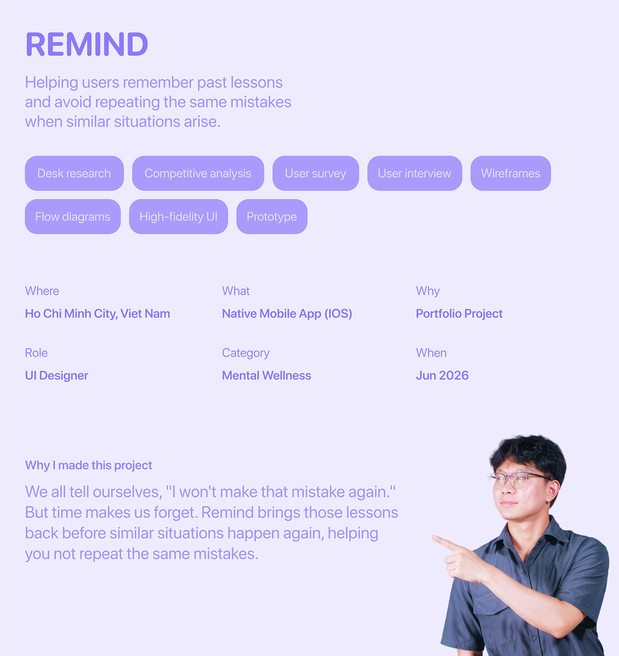 Remind — Self Improvement Mobile App | UI UX Case Study Image 0