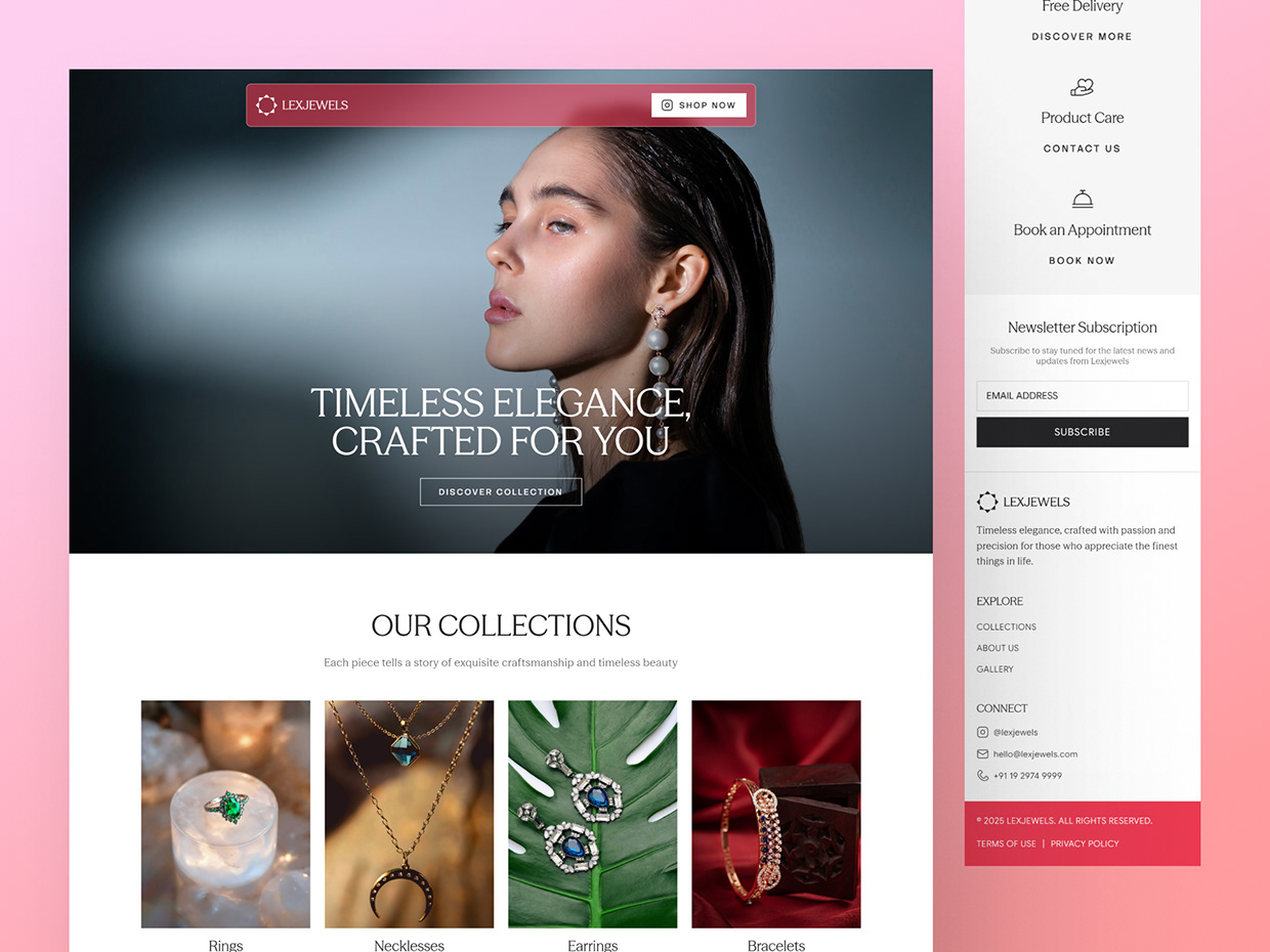 Lexjewels Branding and Landing Page Image 2