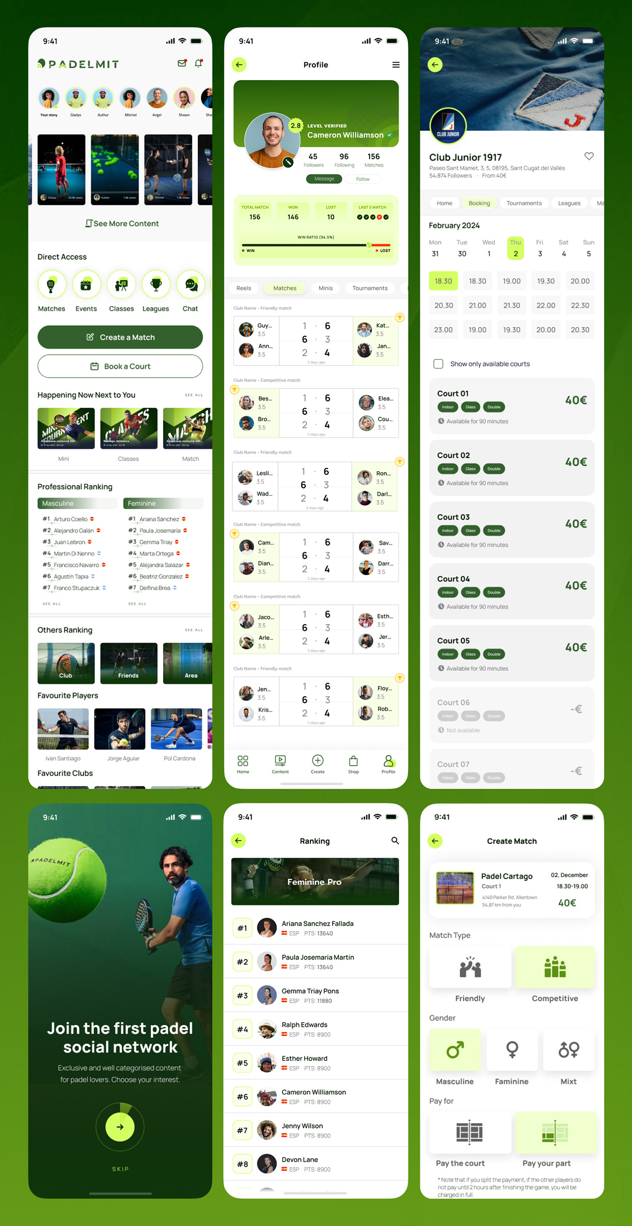 Padelmit- Padel Sports App UI Design Image 4