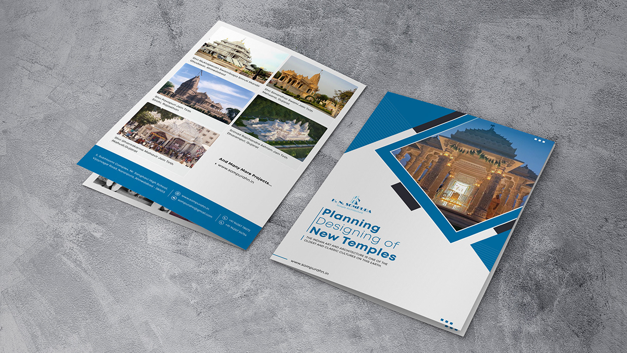 Temple Planning & Architectural Brochure Design – Sompuram Group. N. Sompura Brochure Design and Mockup Design Image 2