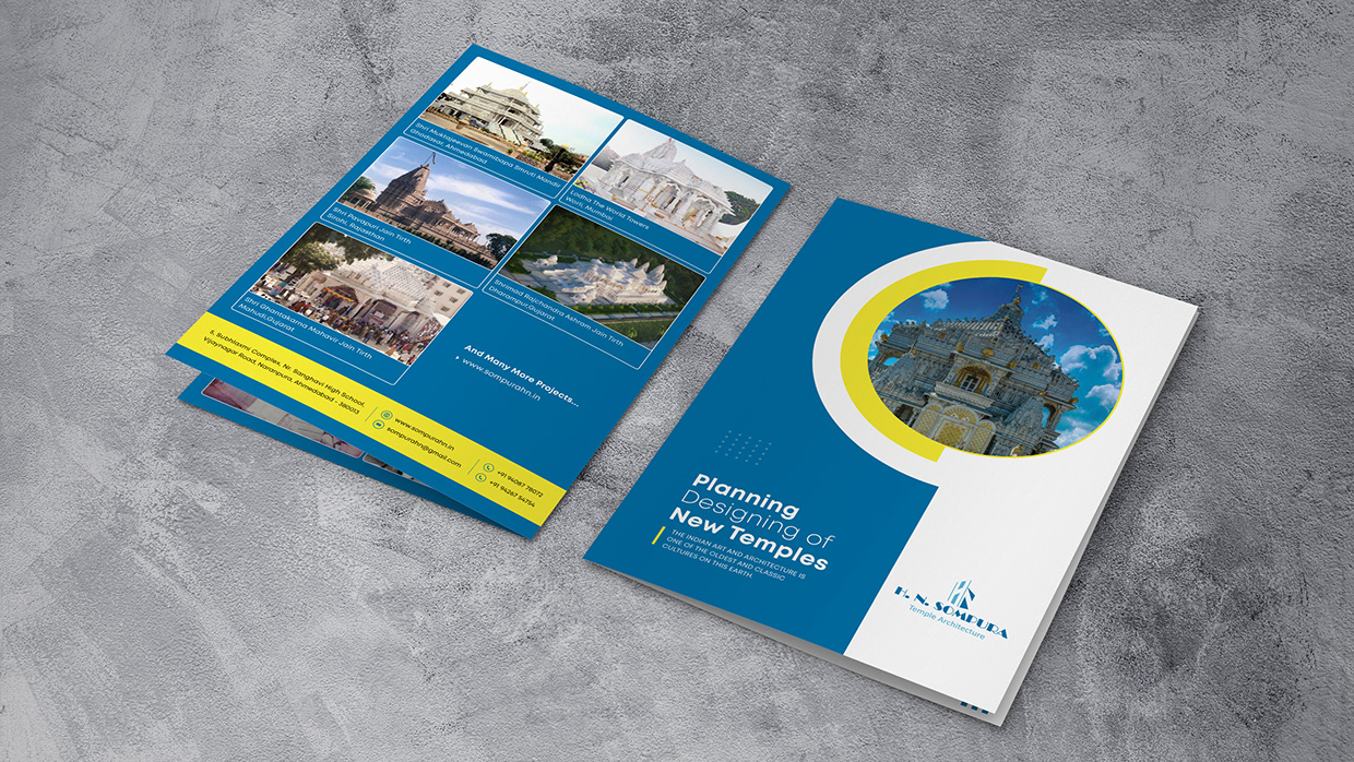 Temple Planning & Architectural Brochure Design – Sompuram Group. N. Sompura Brochure Design and Mockup Design Image 3