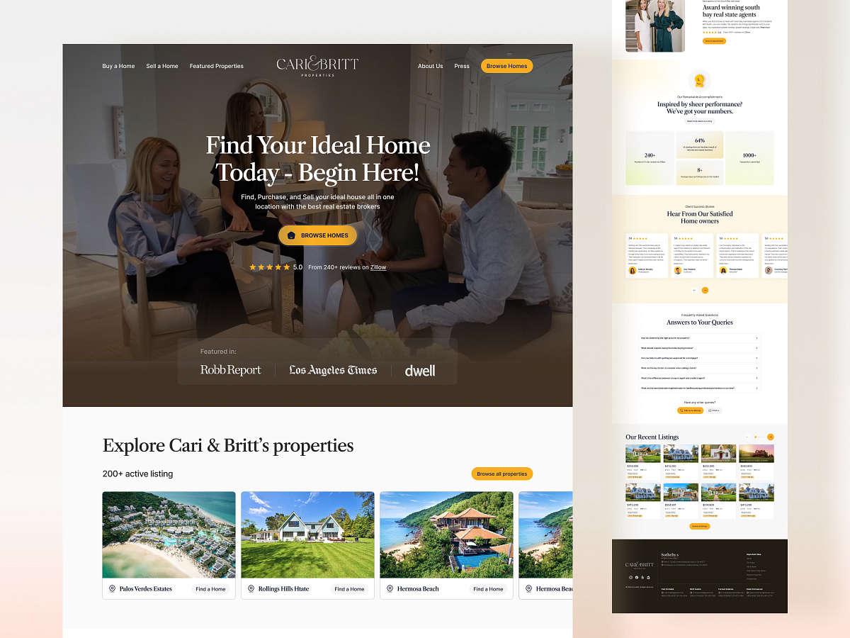 Cari & Britt Properties – Real Estate Website re-desdign