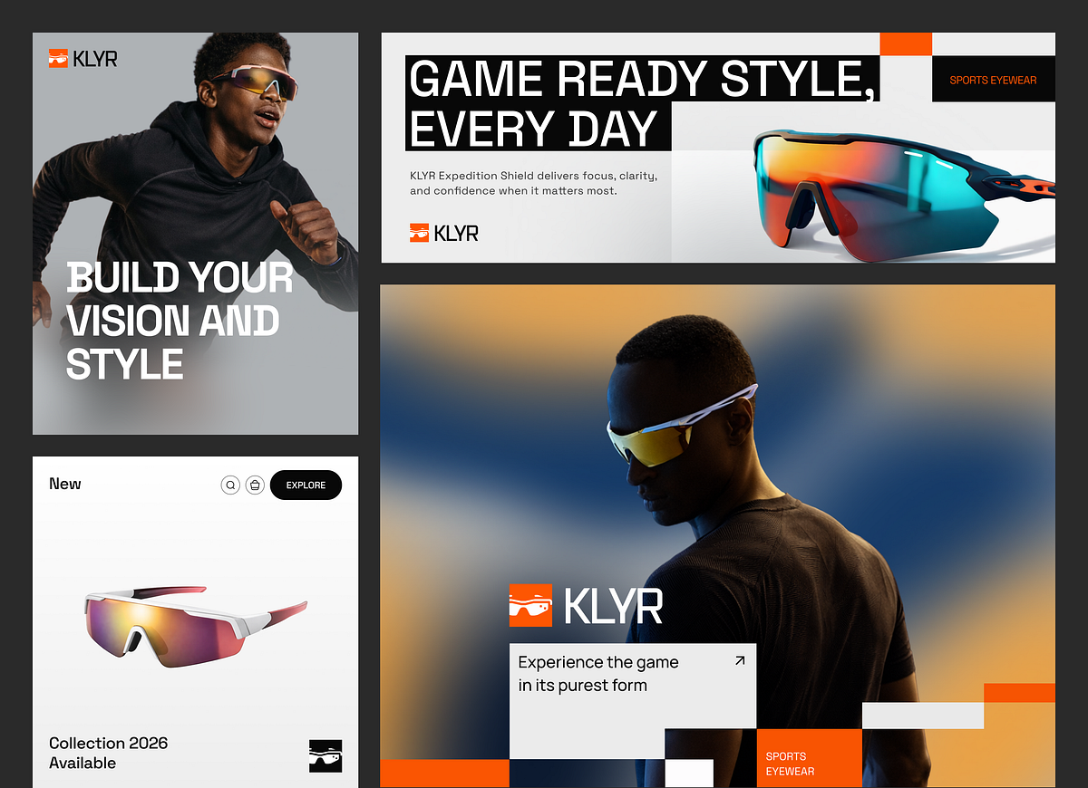 KLYR Sports Eyewear Branding