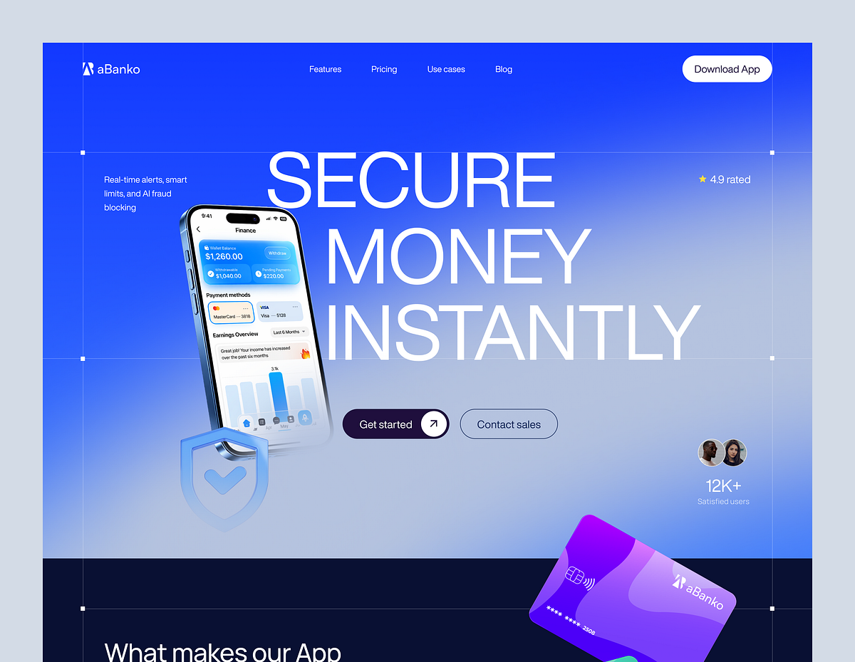 Website for a Financial App ✲ aBanko