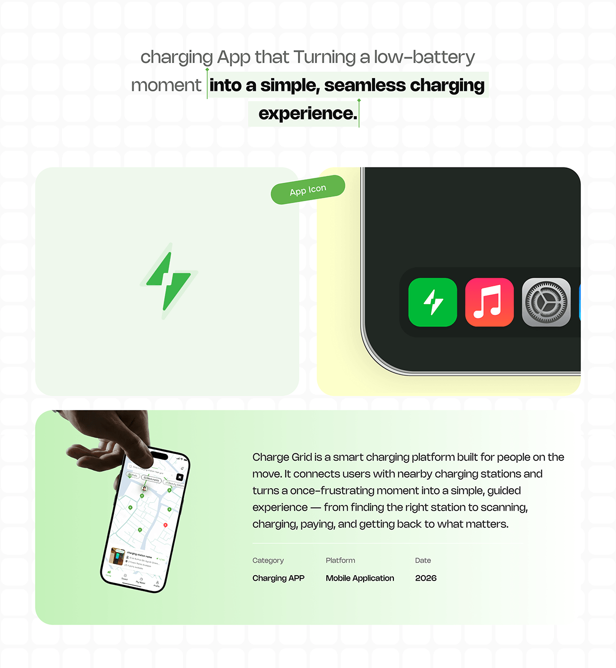 Charging App | Mobile App Case Study Image 0