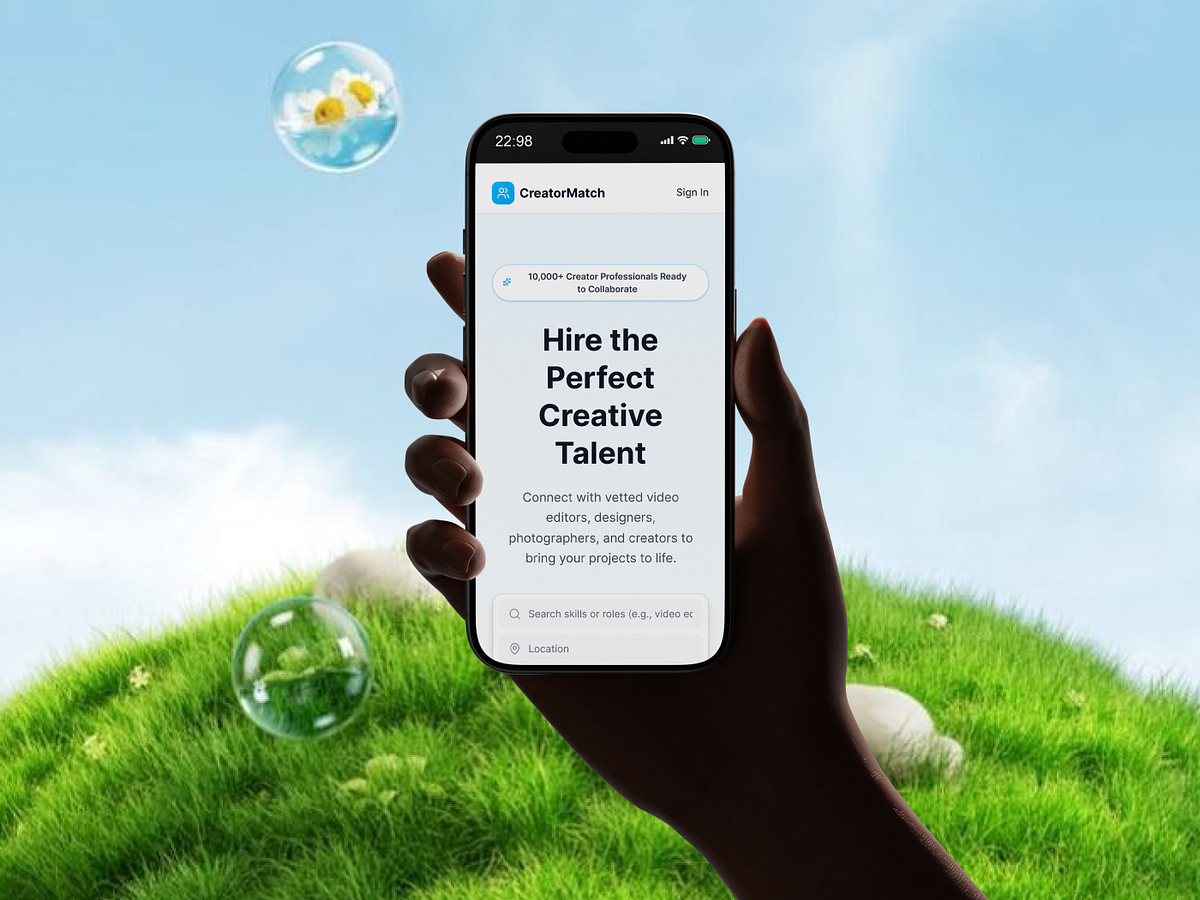 Creative Talent Platform Website Design Image 2
