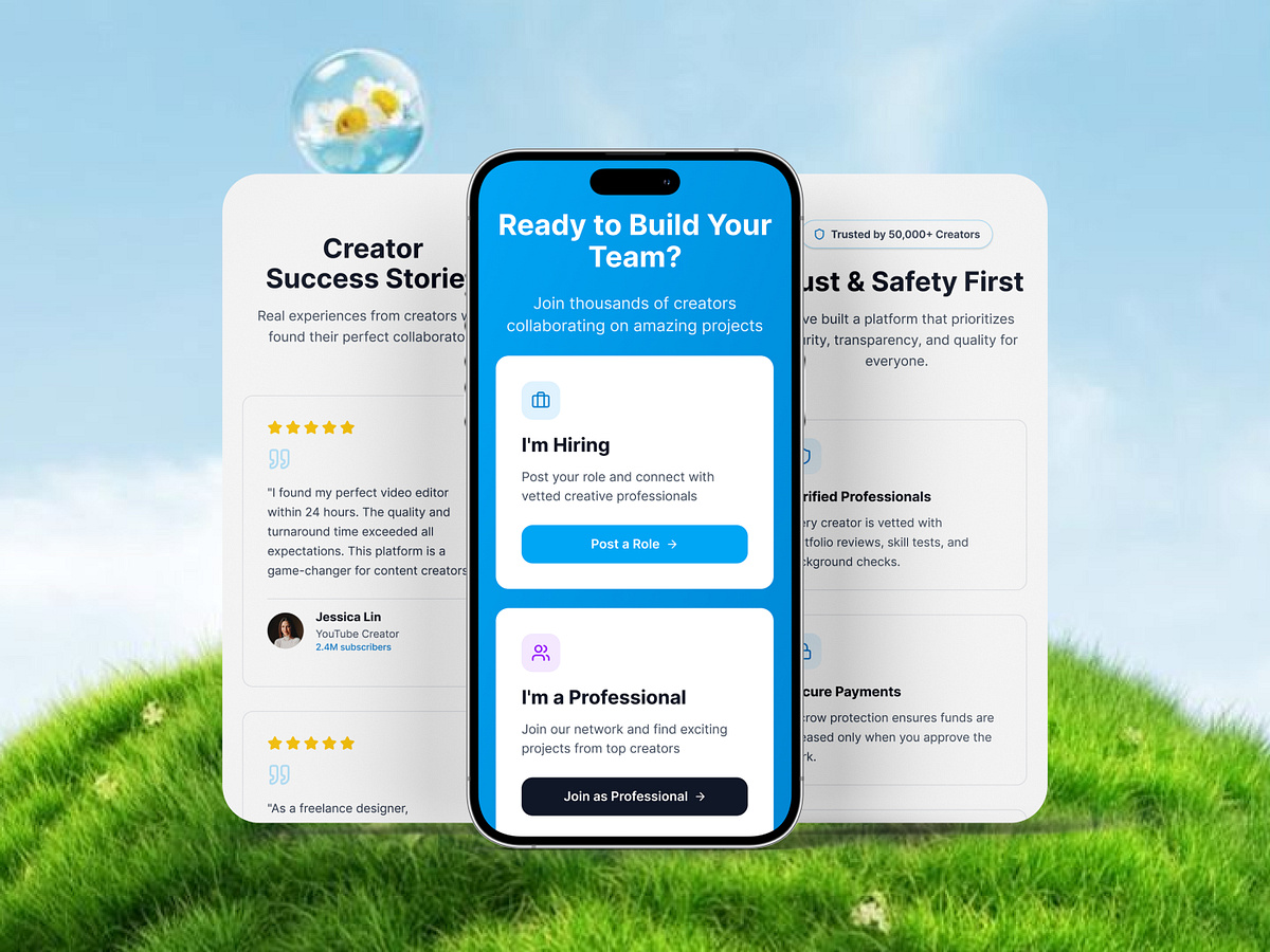 Creative Talent Platform Website Design Image 4