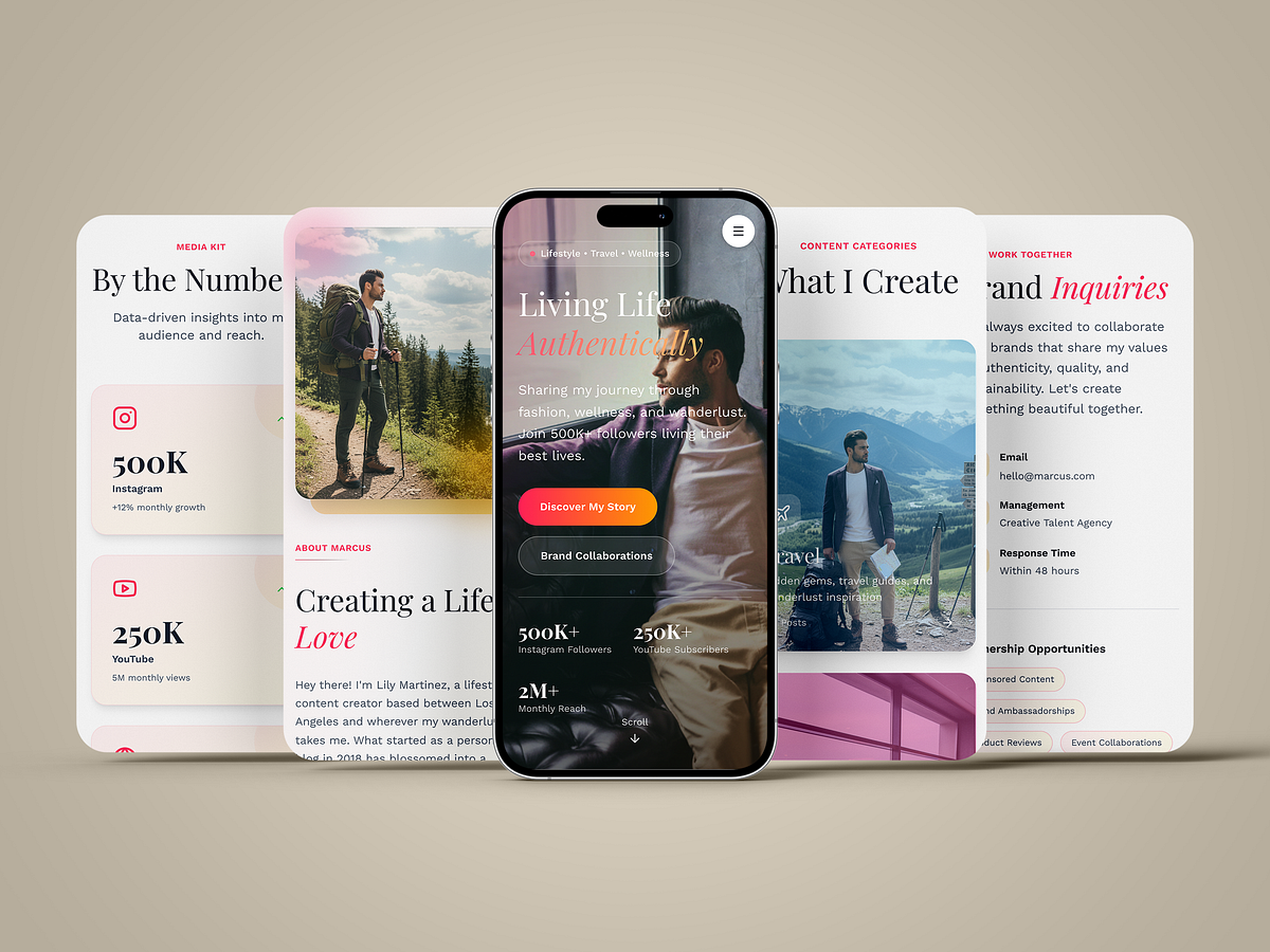 Lifestyle Influencer - Mobile Responsive Design Image 0