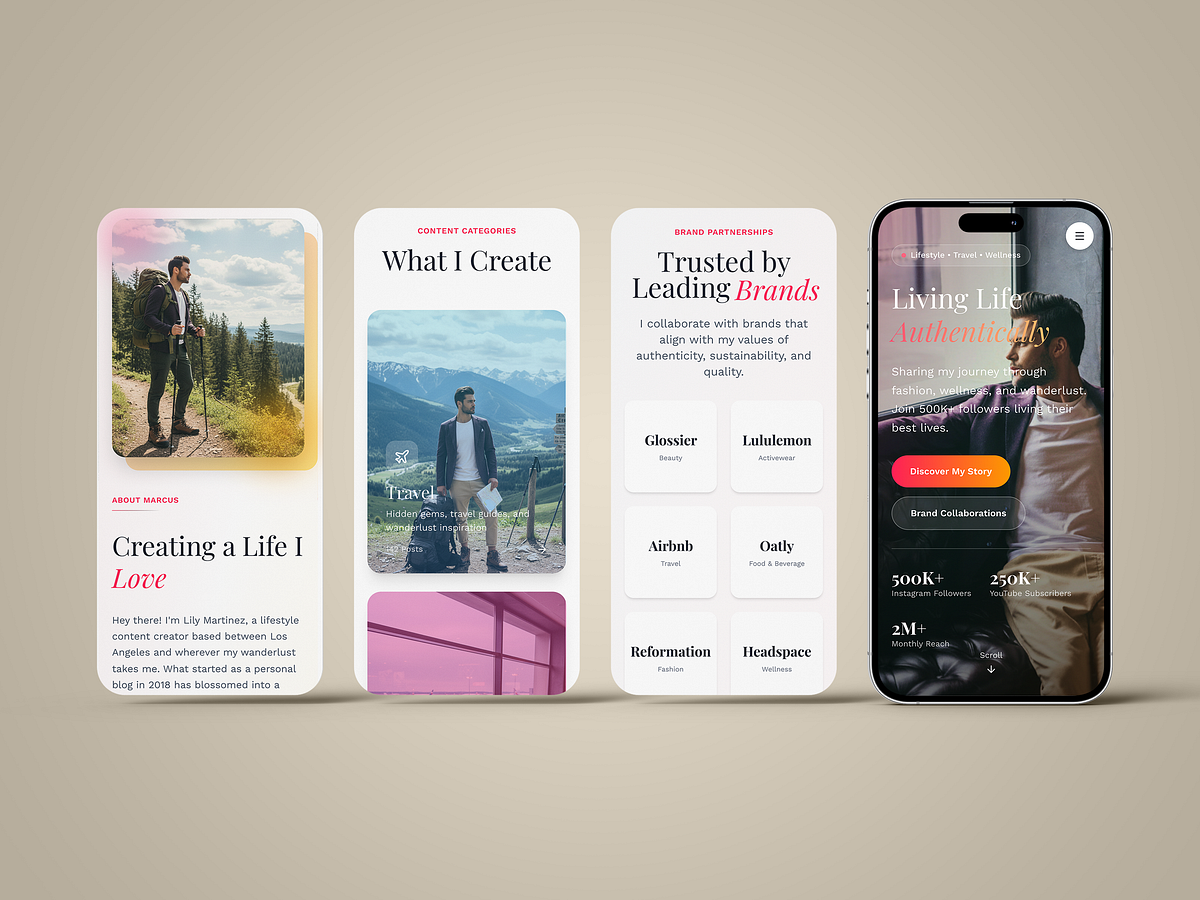 Lifestyle Influencer - Mobile Responsive Design Image 1