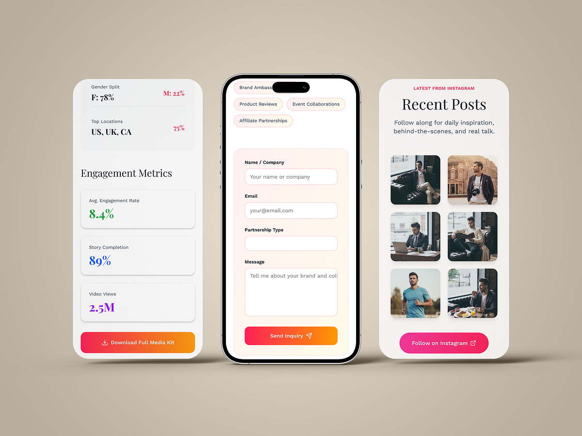 Lifestyle Influencer - Mobile Responsive Design Image 2