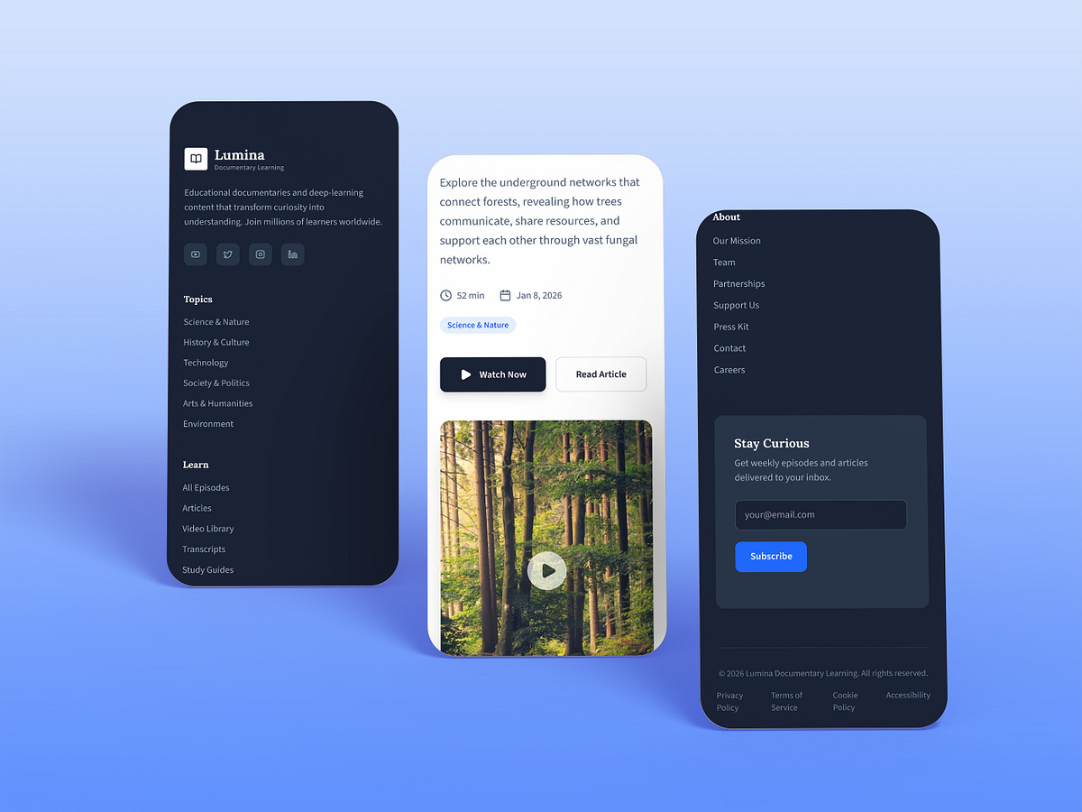 Lumina: Mobile-Responsive Educational Media Platform Image 3
