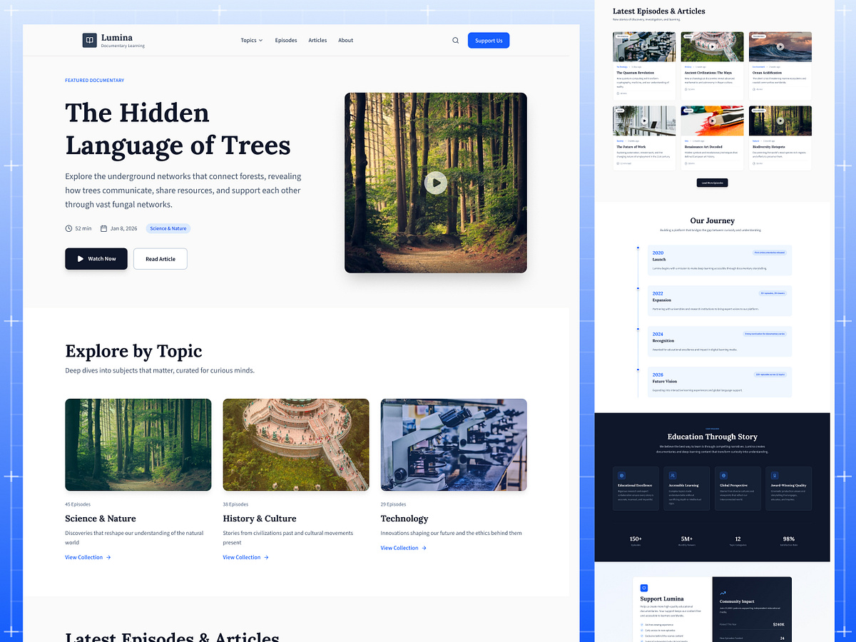Lumina - Educational Platform Web Design