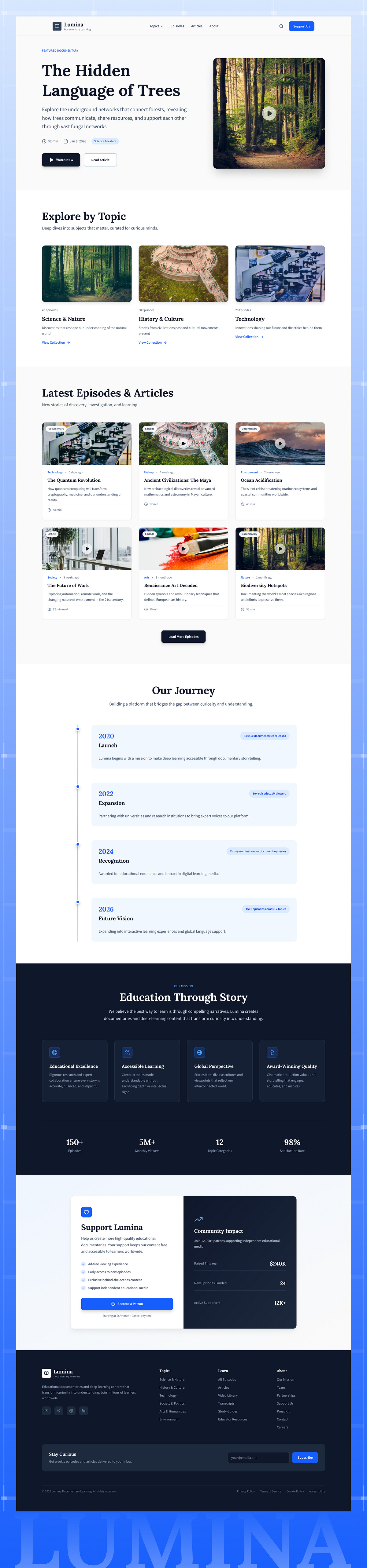 Lumina - Educational Platform Web Design Image 3