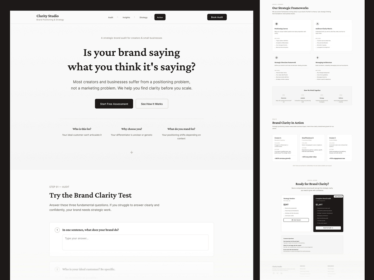 Brand Audit Platform for Creators & Small Businesses
