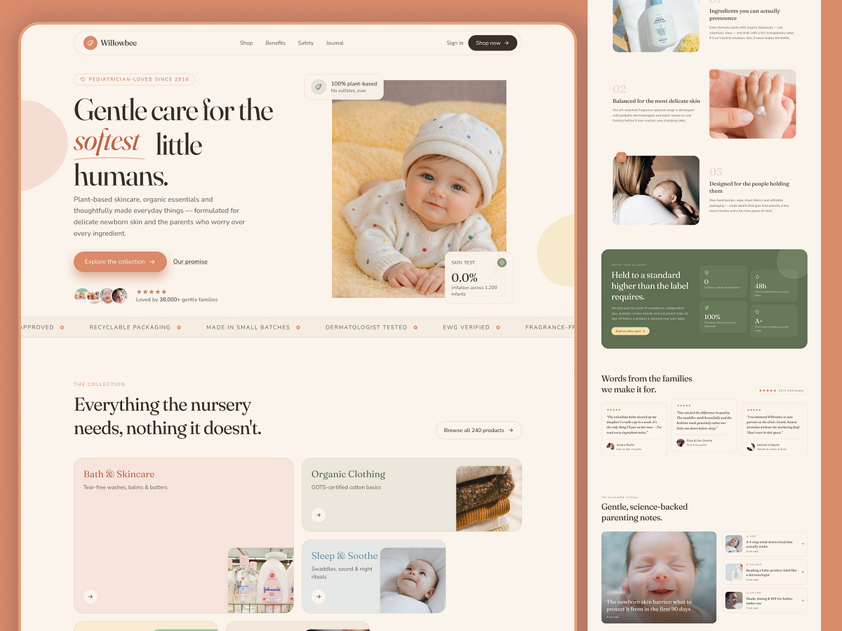 Baby Care E-commerce Website Design Image 0
