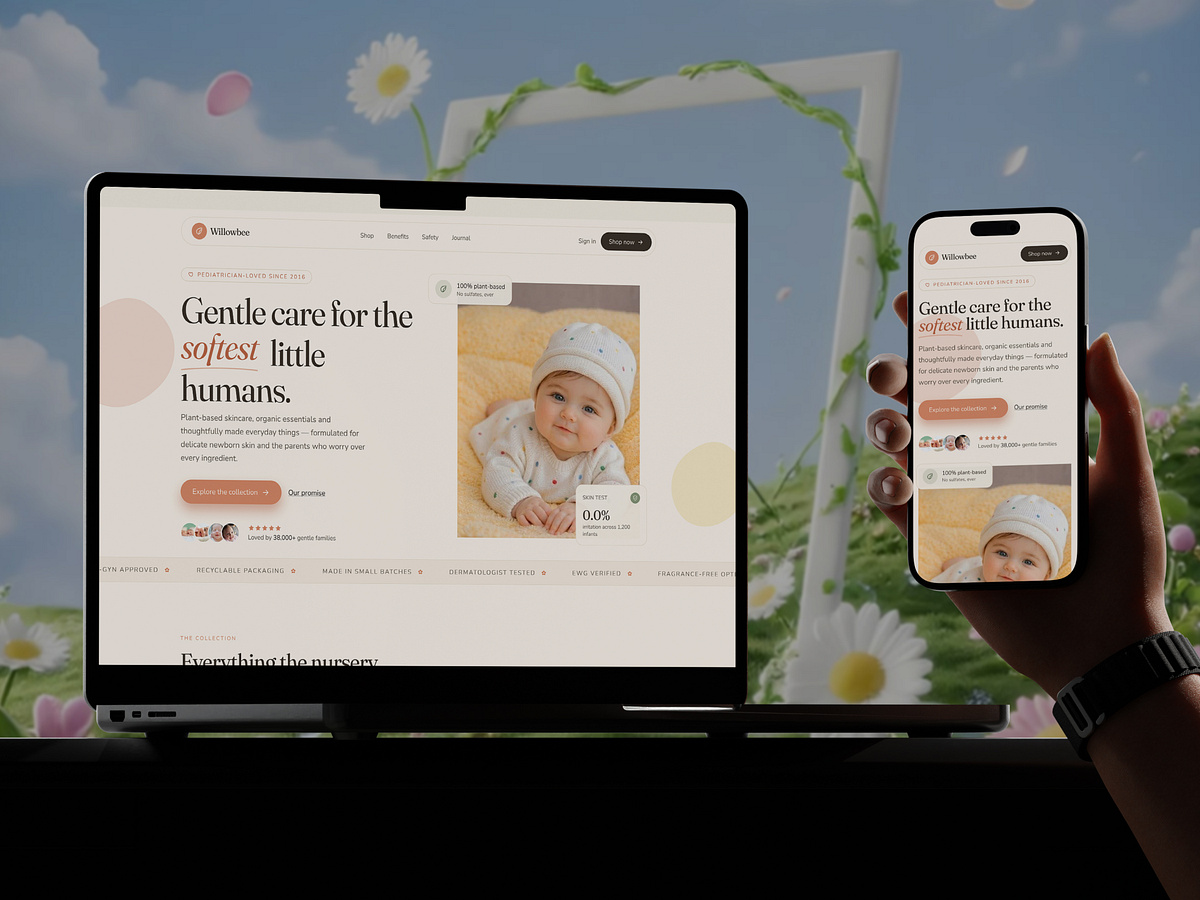 Baby Care E-commerce Website Design Image 2