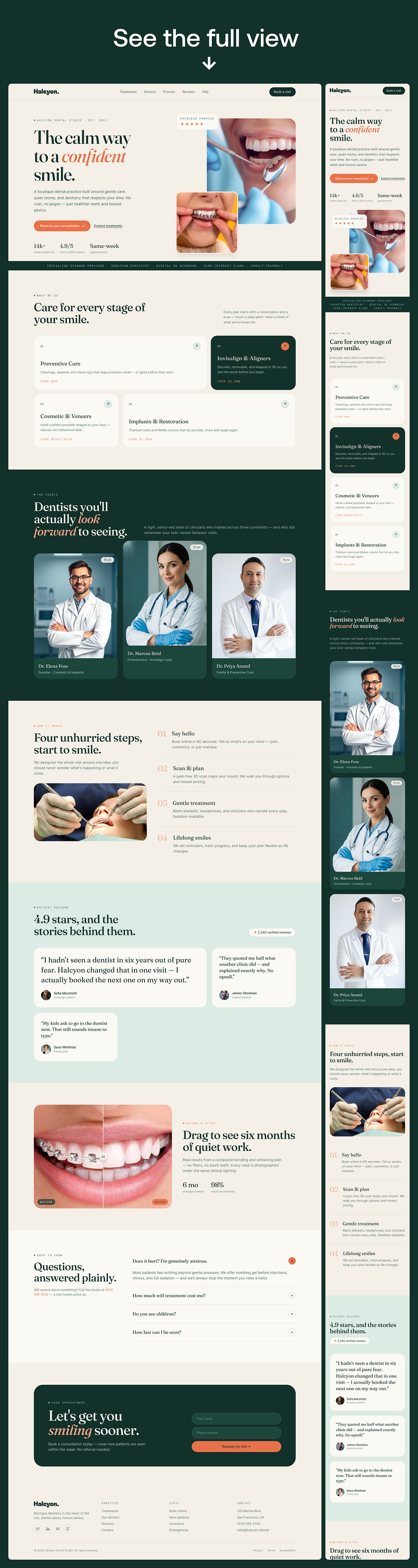 Halcyon Dental — Modern Healthcare Website Image 2