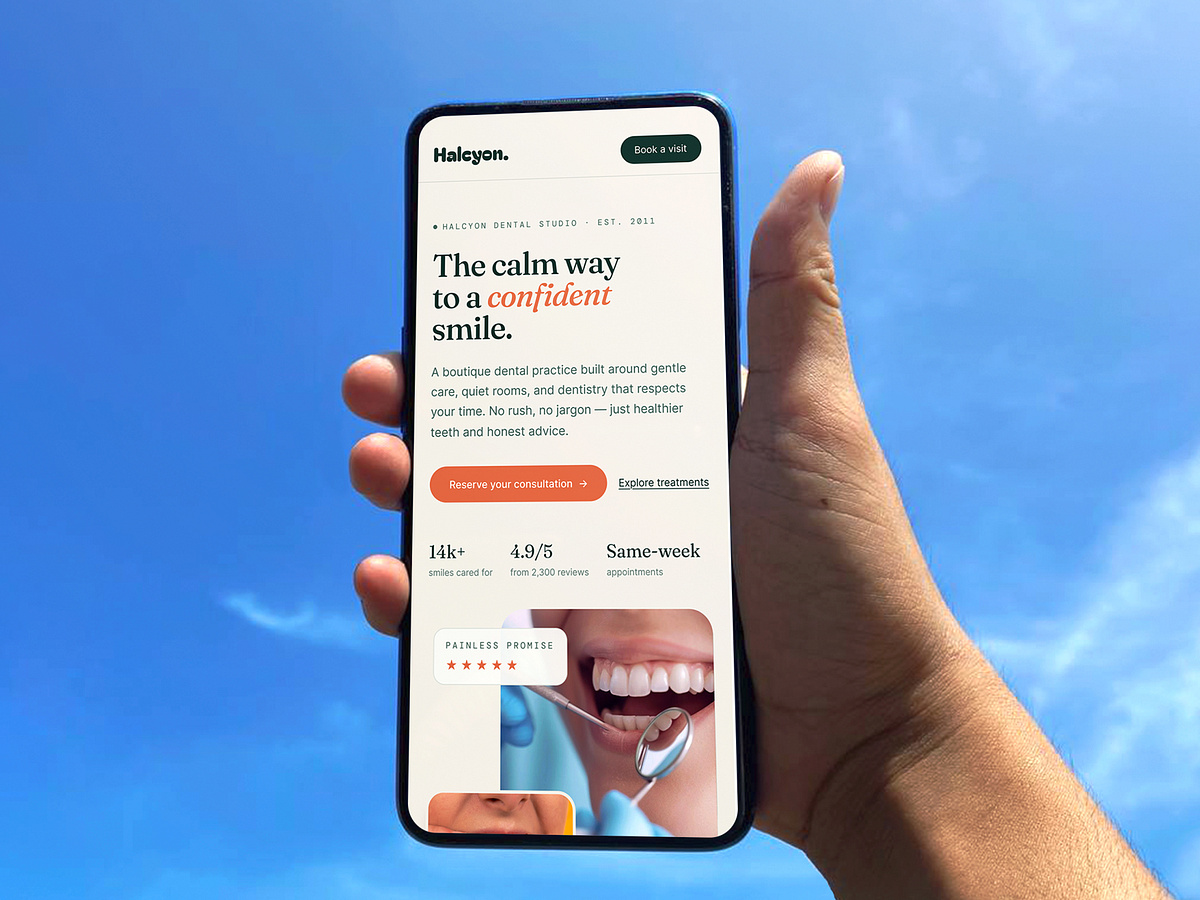 Halcyon Dental — Modern Healthcare Website Image 3