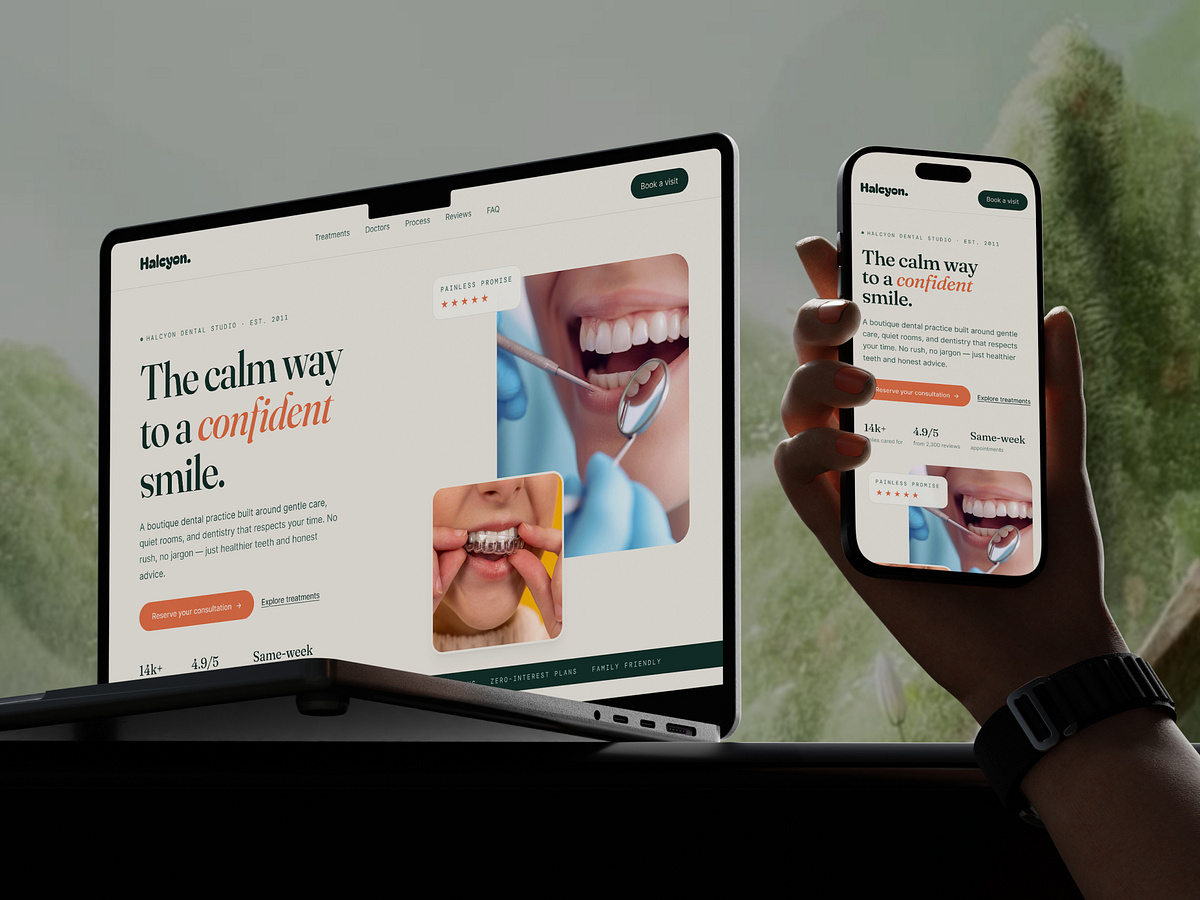 Halcyon Dental — Modern Healthcare Website Image 4